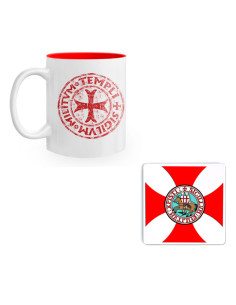 Pacote de Café da Manhã Templário: Caneca + Porta-copos...