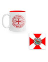 Pacote de Café da Manhã Templário: Caneca + Porta-copos Cavaleiros Templários