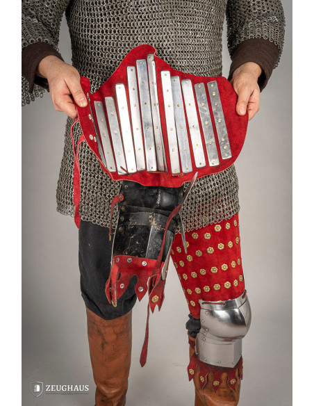 Armadura medieval para pernas em aço...