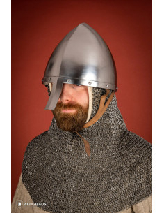 Capacete frígio com proteção nasal, aço de 2mm. 2