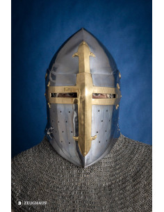 Capacete Templário Pão de Açúcar com viseira (1,6 mm.)