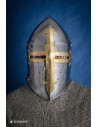 Capacete Templário Pão de Açúcar com viseira (1,6 mm.)