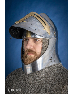 Capacete Templário Pão de Açúcar com viseira (1,6 mm.) 2