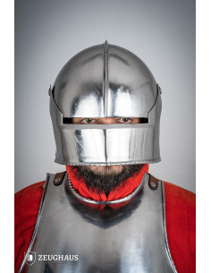 Capacete Swiss Sallet tipo Renaissance, acabamento polido 2