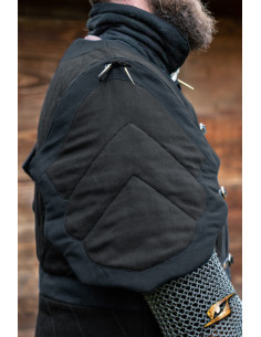Modelo Dastan medieval gambeson, preto 2