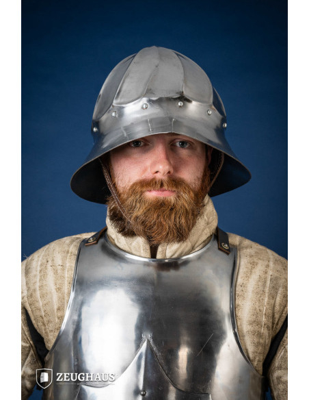 Capacete Chaleira Borgonha, aço...