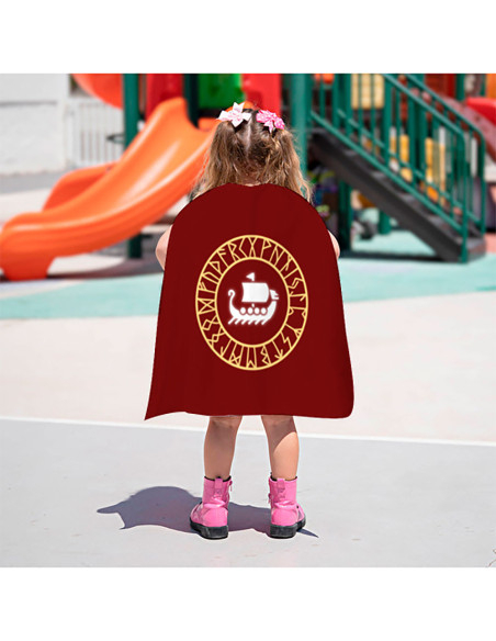 Capa Viking reversível para criança...