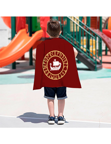 Capa Viking reversível para criança...