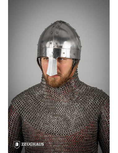 Capacete Viking Spangenhelm, aço polido (1,6 mm.)