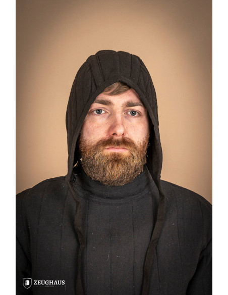 Boné de algodão acolchoado, preto