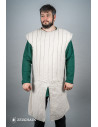Gambeson medieval sem mangas, cor natural