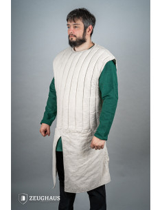 Gambeson medieval sem mangas, cor natural 2