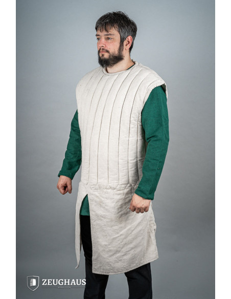 Gambeson medieval sem mangas, cor...