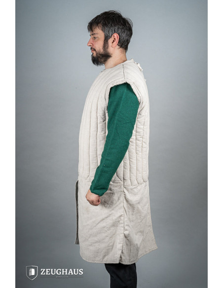 Gambeson medieval sem mangas, cor...