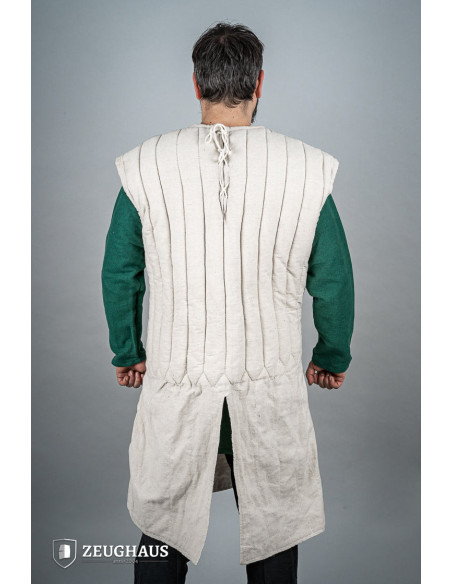 Gambeson medieval sem mangas, cor...