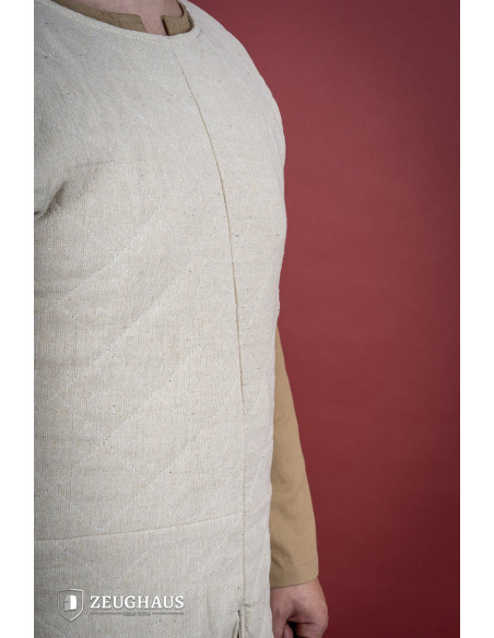 Gambeson medieval de manga curta, cor...