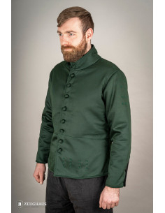 Gibão medieval de algodão Modelo Arming, verde 2