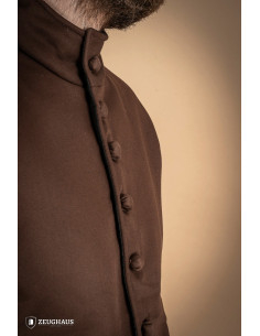 Gibão medieval de algodão Modelo Arming, marrom 2