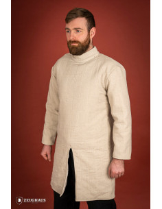 Gambeson de algodão de infantaria medieval, cor natural 2