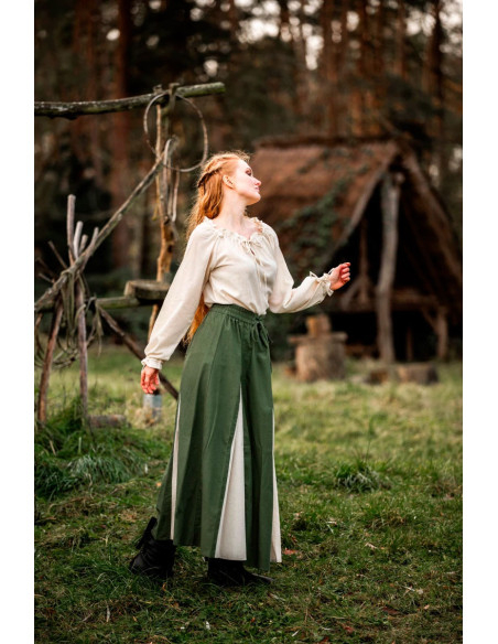 Saia medieval modelo Isabella, verde...