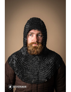 Anel rebitado em aço polido cota de malha Executor (9 mm.)