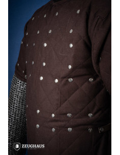 Brigantina medieval em aço macio, cor marrom 2