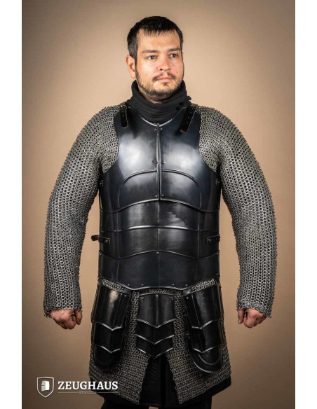 Peitoral medieval em aço macio polido...