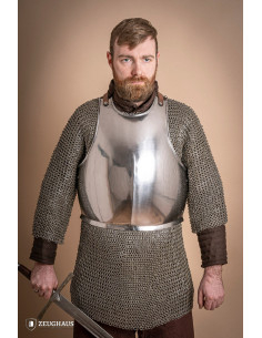 Peitoral mercenário medieval em aço polido (1,6 mm.)
