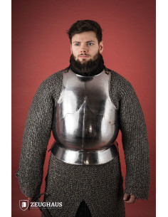 Peitoral medieval do século XV. aço polido (1,6 mm.)