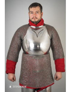 Peitoral medieval do século XIV. aço polido (1,6 mm.)