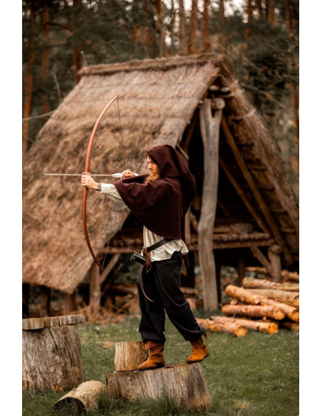 Gugel lã medieval modelo Paul, marrom...