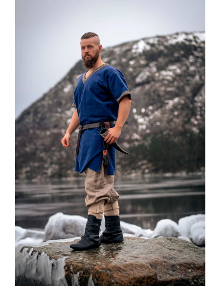 Túnica Viking curta modelo Loki, azul