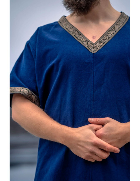 Túnica Viking curta modelo Loki, azul