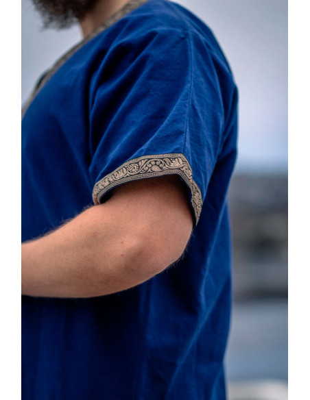 Túnica Viking curta modelo Loki, azul