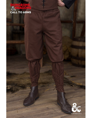 Calça medieval de algodão modelo Ranger, marrom