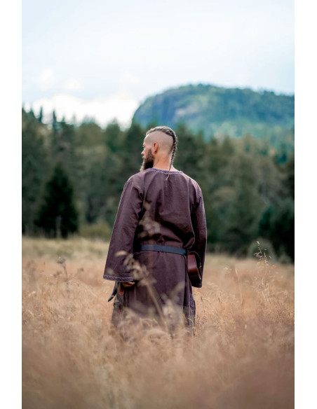 Túnica medieval Halvor, castanho escuro