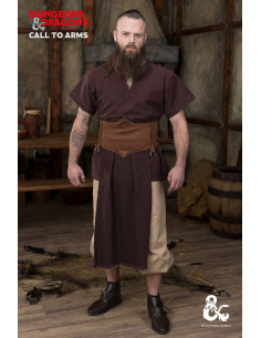 Cinto medieval de couro bárbaro, marrom 2