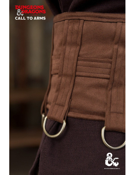 Cinto medieval de couro bárbaro, marrom