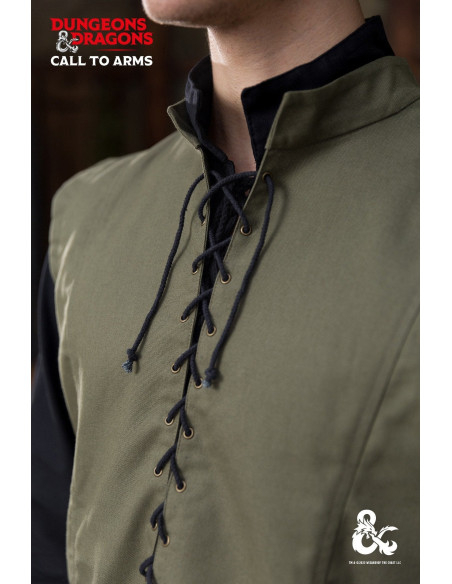 Colete medieval modelo Ranger, cor verde
