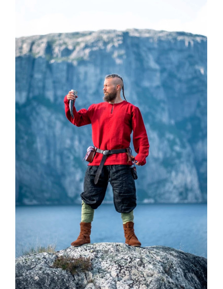 Túnica viking Ivar, vermelha