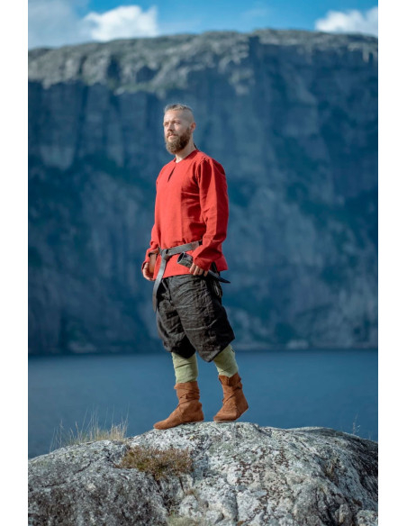 Túnica viking Ivar, vermelha