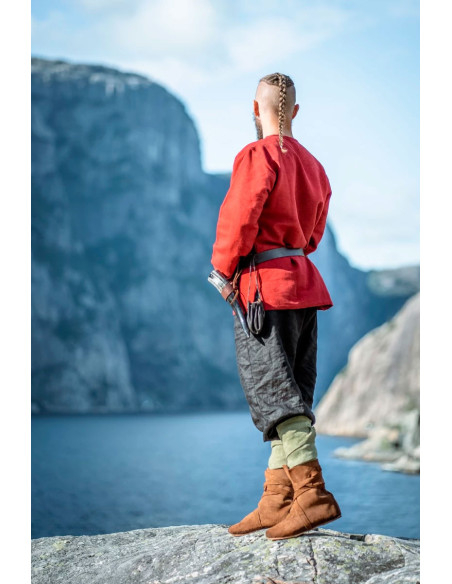 Túnica viking Ivar, vermelha