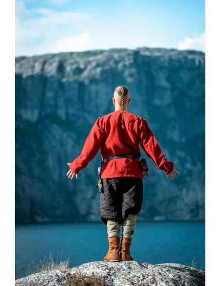 Túnica viking Ivar, vermelha