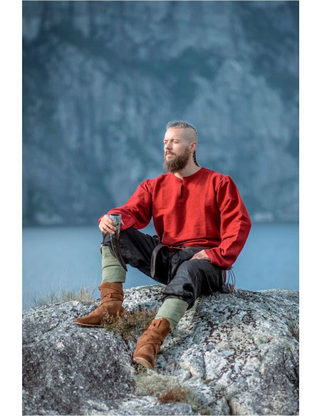 Túnica viking Ivar, vermelha