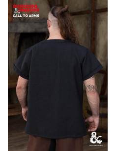 Camisa medieval Barbara em algodão, preta 2