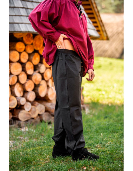 Calça medieval Gerold, cor preta