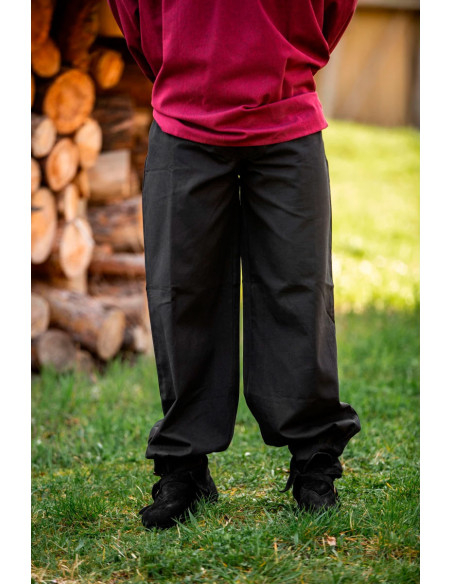 Calça medieval Gerold, cor preta
