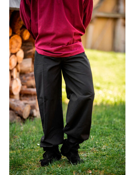 Calça medieval Gerold, cor preta