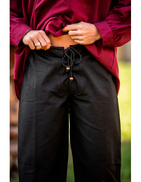 Calça medieval Gerold, cor preta