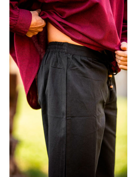 Calça medieval Gerold, cor preta